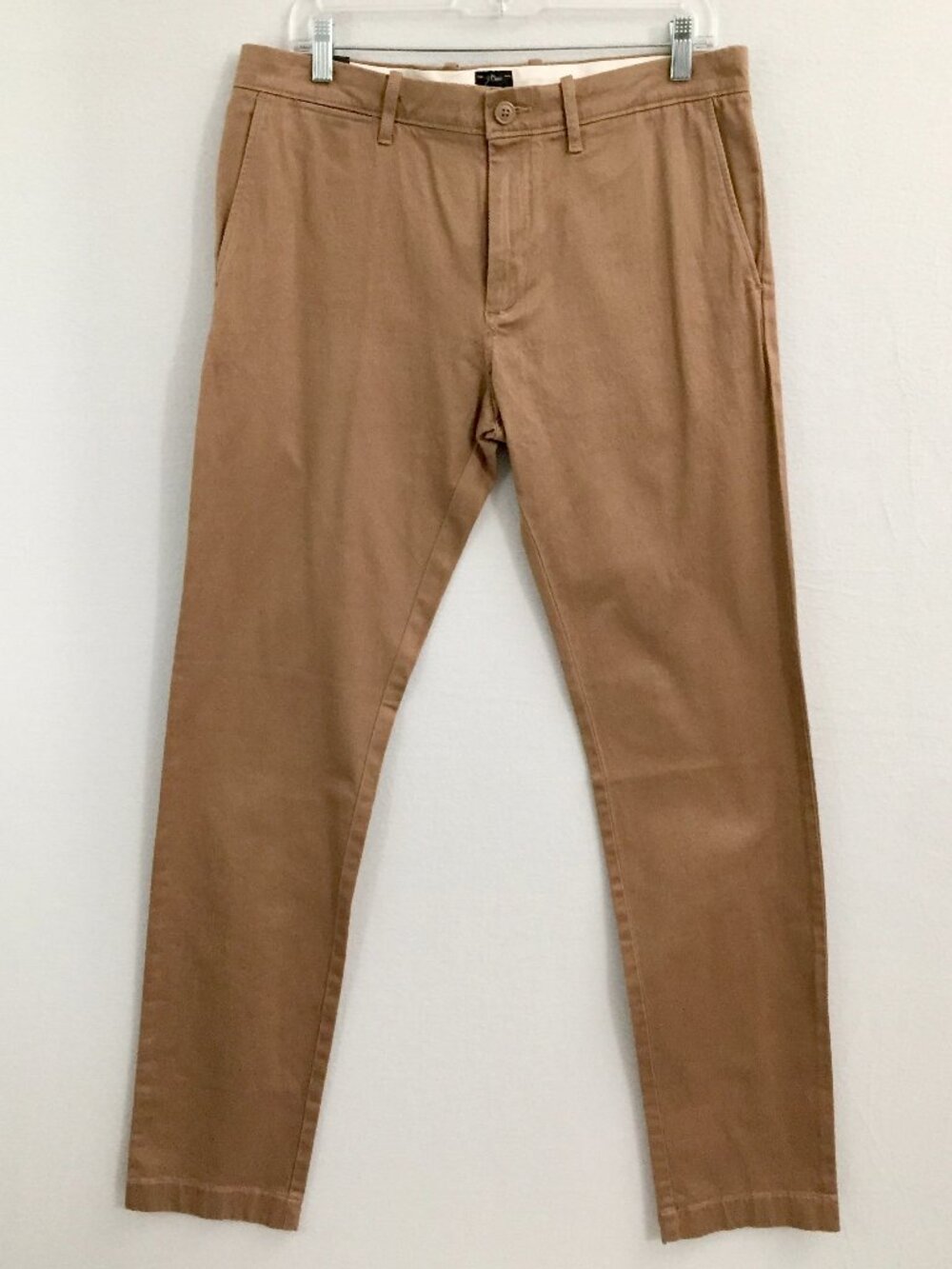 J. Crew 484 Slim Fit Chino Pants Mens 32x34 Brown Khaki Preppy Everyday Casual
